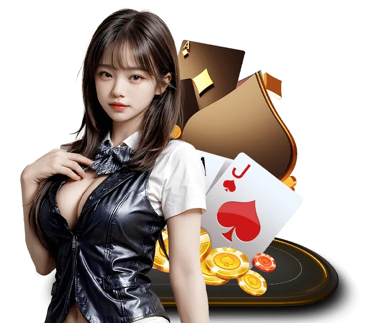 Bàn chơi Baccarat với các lá bài và chip cược
